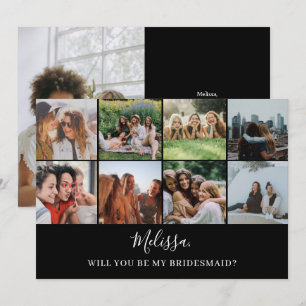 Kommer du att bli min moderna foto Collage Inv? Inbjudningar