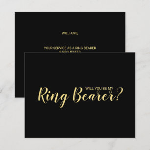Kommer du att bli min Ring-bönare? Frieri elegant Inbjudningar