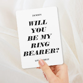 Kommer du att bli min Ring-bönare? Modern textinbj Inbjudningar