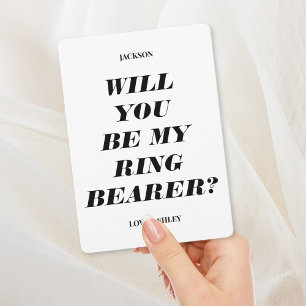 Kommer du att bli min Ring-bönare? Modern textinbj Inbjudningar