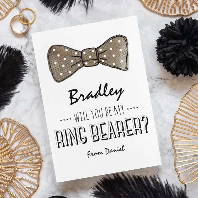 Kommer du att bli min Ring-bönare? | Rustic Bröllo Inbjudningar (Skapare uppladdad)