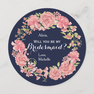 Kommer du att bli min rosa blommigt-andedräkt inbjudningar