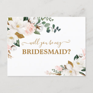 Kommer du att bli min Rosa Blommigt Guld? Vykort