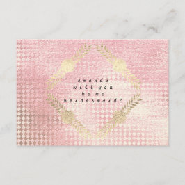 Kommer du att bli min Rosa ros Metallic Guld? Inbjudningar
