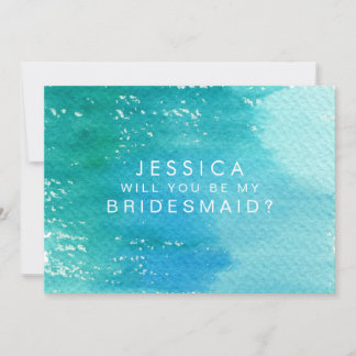 Kommer du att bli min Tvättat av Bridesmaid Waterc Inbjudningar