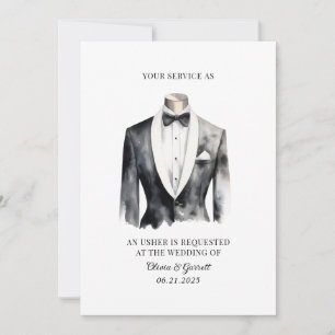Kommer du att bli min Usher Tuxedo-Frieri? Inbjudningar