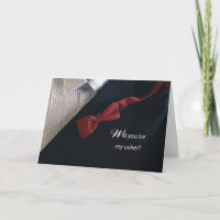 Kommer du att bli min vaktinbjudan med Red Tie Tux