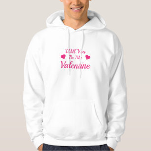 Kommer du att bli min Valentine Basic Hooded Sweat Hoodie