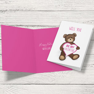 Kommer du att bli min Valentine Cute Personlig? Helgkort