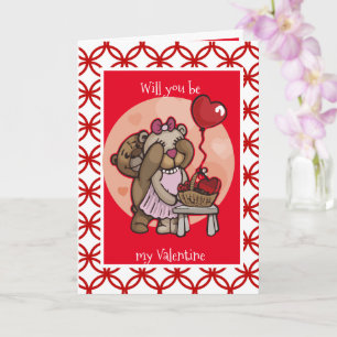Kommer du att bli min Valentine? Kort