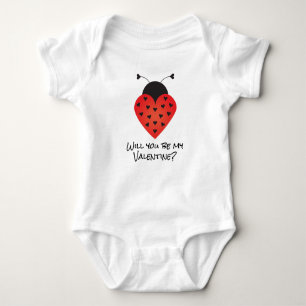Kommer du att bli min Valentine Ladybug Heart Red  T Shirt