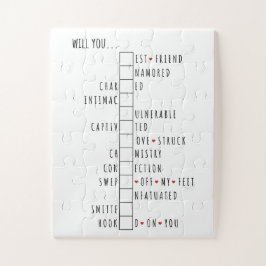 Kommer du att bli min Valentine-New Kärlek-förklar Pussel