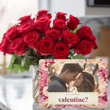 Kommer du att bli min Valentine Romantic Photo Val