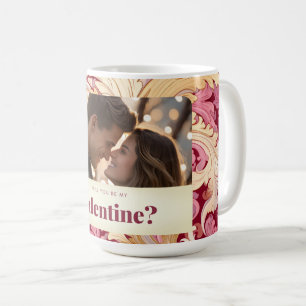 Kommer du att bli min Valentine Romantic Photo Val Kaffemugg