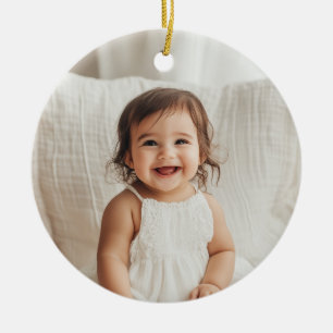 Kommer du att bli mina gudföräldrar Foto Frieri? Julgransprydnad Keramik