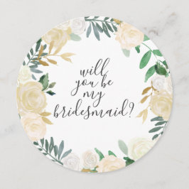 Kommer du att bli mina vita vattenfärgsblommor? inbjudningar