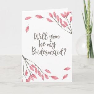 Kommer du att bli mitt blommigt-kort? inbjudan