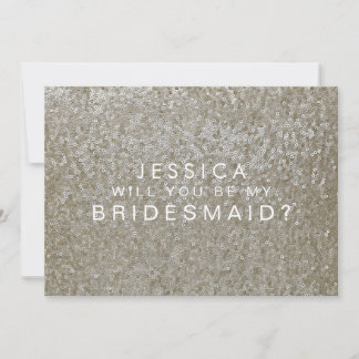 Kommer du att bli mitt bridesaid White Guld-kort? Inbjudningar