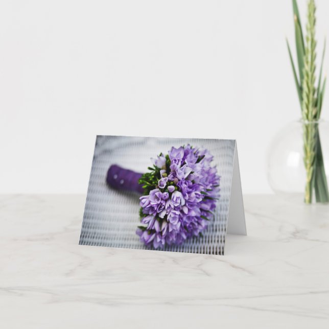 Kommer du att bli mitt Bridesmaid Bouquet Greeting Inbjudan (Framsida)