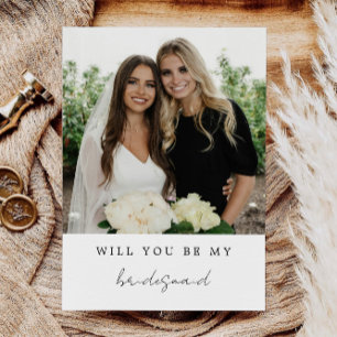 Kommer du att bli mitt Bridesmaid, Bridesmaid Phot Inbjudningar