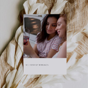 Kommer du att bli mitt Bridesmaid, Bridesmaid Phot Inbjudningar