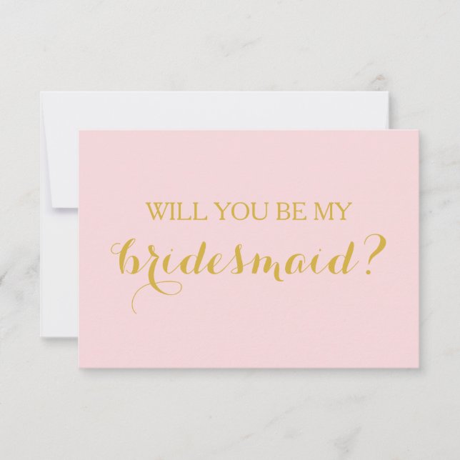 Kommer du att bli mitt Bridesmaid Card Brudens sid Inbjudningar (Framsida)