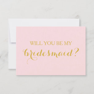 Kommer du att bli mitt Bridesmaid Card Brudens sid Inbjudningar