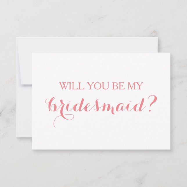 Kommer du att bli mitt Bridesmaid Card Brudens sid Inbjudningar (Framsida)