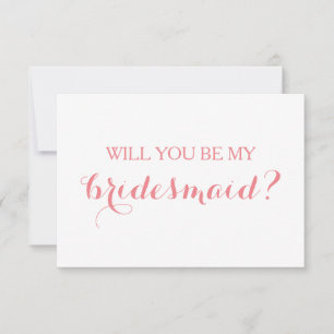 Kommer du att bli mitt Bridesmaid Card Brudens sid Inbjudningar