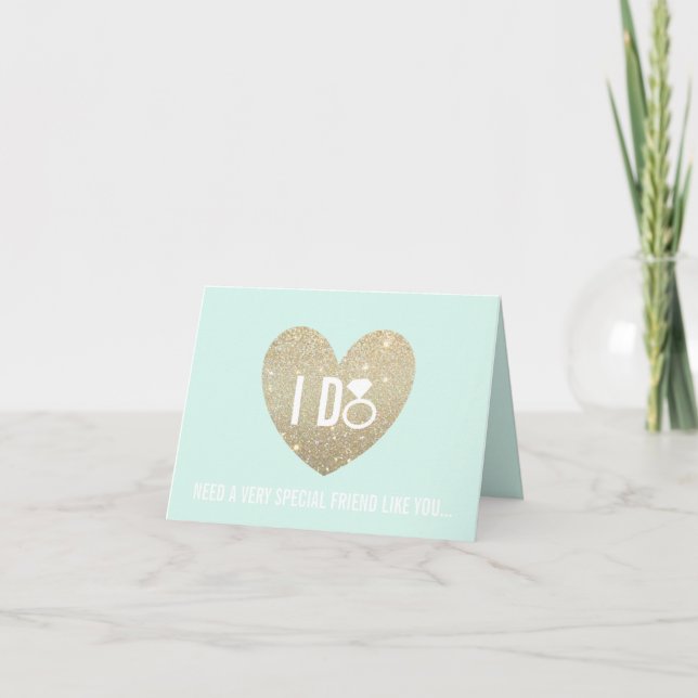 Kommer du att bli mitt Bridesmaid Card - det gör j Inbjudan (Framsida)