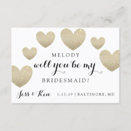 Kommer du att bli mitt Bridesmaid Card - Fab Heart Inbjudningar