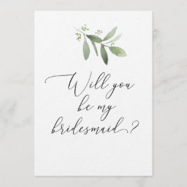 Kommer du att bli mitt Bridesmaid Card - Greenere? Inbjudningar