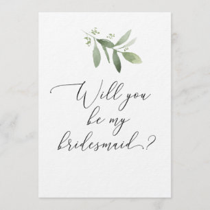 Kommer du att bli mitt Bridesmaid Card - Greenere? Inbjudningar