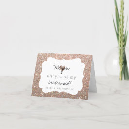 Kommer du att bli mitt Bridesmaid Card - Heart Fab Inbjudan