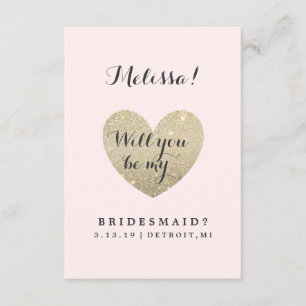 Kommer du att bli mitt Bridesmaid Card - Heart Fab Inbjudningar