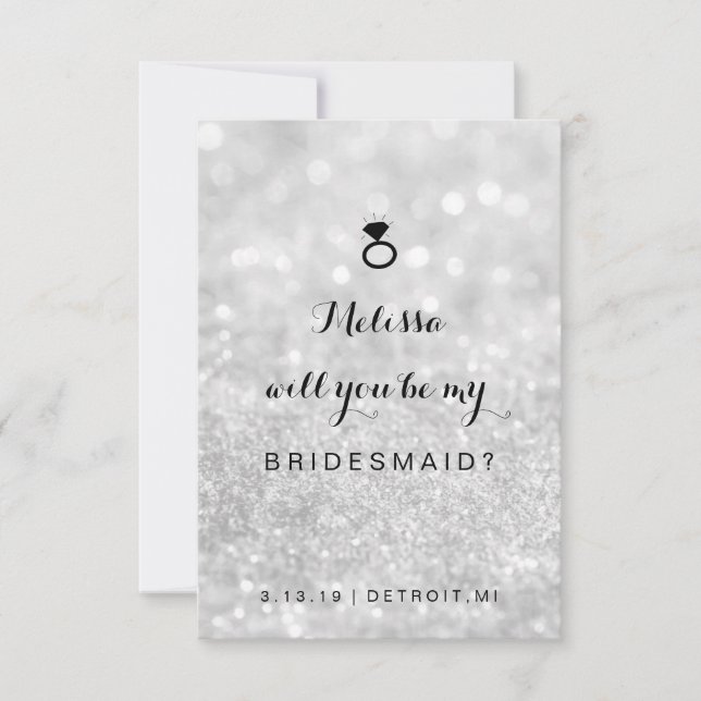 Kommer du att bli mitt Bridesmaid Card - Lit Fab S Inbjudningar (Framsida)