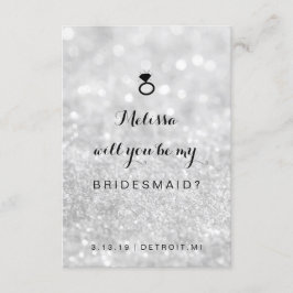Kommer du att bli mitt Bridesmaid Card - Lit Fab S Inbjudningar