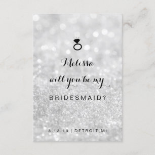 Kommer du att bli mitt Bridesmaid Card - Lit Fab S Inbjudningar