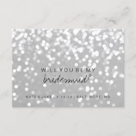 Kommer du att bli mitt Bridesmaid Card - mousseran Inbjudningar