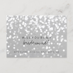 Kommer du att bli mitt Bridesmaid Card - mousseran Inbjudningar