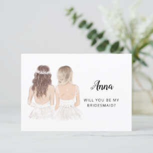 Kommer du att bli mitt Bridesmaid Frieri ett vanli Inbjudningar
