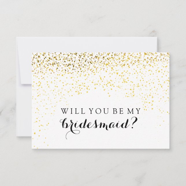 Kommer du att bli mitt Bridesmaid-kort - Confetti  Inbjudningar (Framsida)