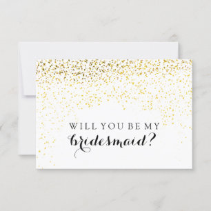 Kommer du att bli mitt Bridesmaid-kort - Confetti Inbjudningar