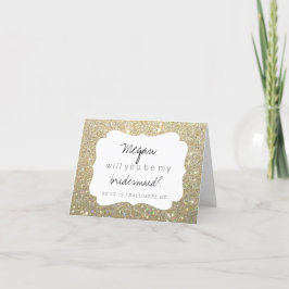 Kommer du att bli mitt Bridesmaid-kort - Fab Day G Inbjudan