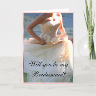 Kommer du att bli mitt bridesmaid-kort? inbjudan
