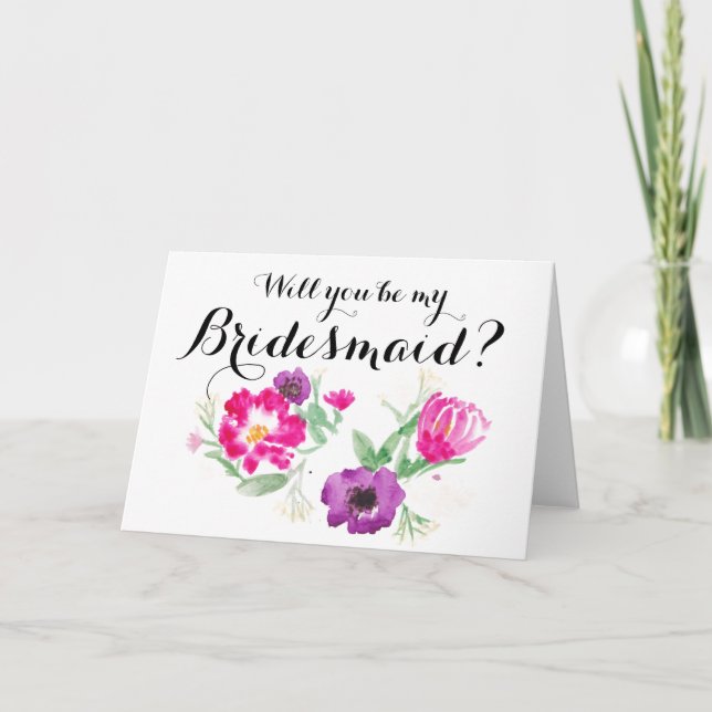 Kommer du att bli mitt Bridesmaid-kort? Inbjudan (Framsida)
