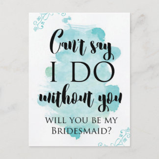 Kommer du att bli mitt bridesmaid-kort? inbjudan vykort