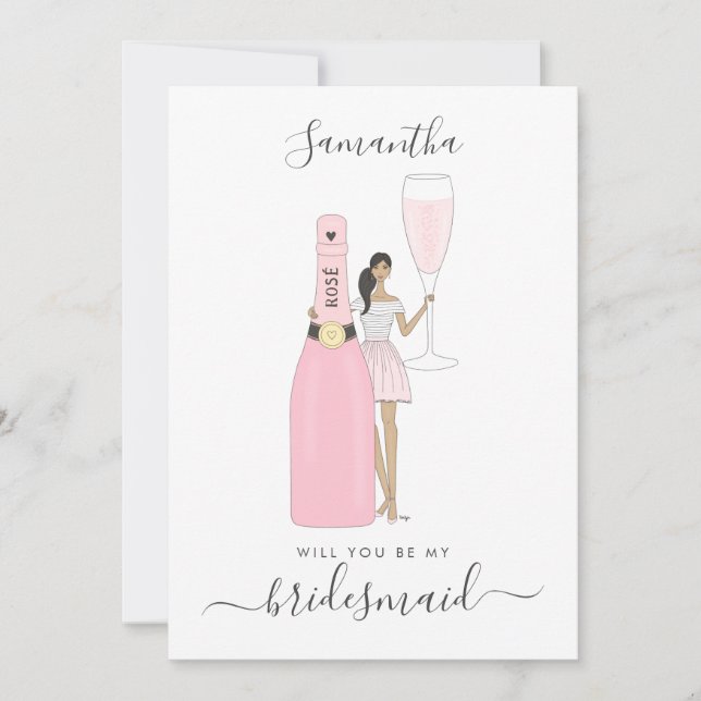 Kommer du att bli mitt Bridesmaid-kort? Inbjudningar (Framsida)