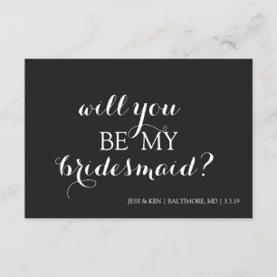Kommer du att bli mitt Bridesmaid-kort? Inbjudningar