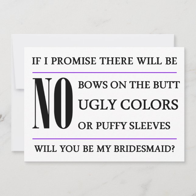 Kommer du att bli mitt Bridesmaid-kort? Inbjudningar (Framsida)
